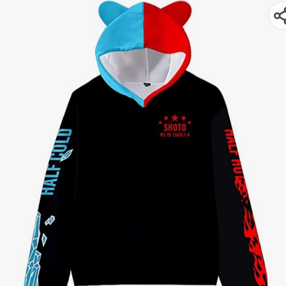 Cross listed Todoroki Shoto Anime Cosplay Hoodie